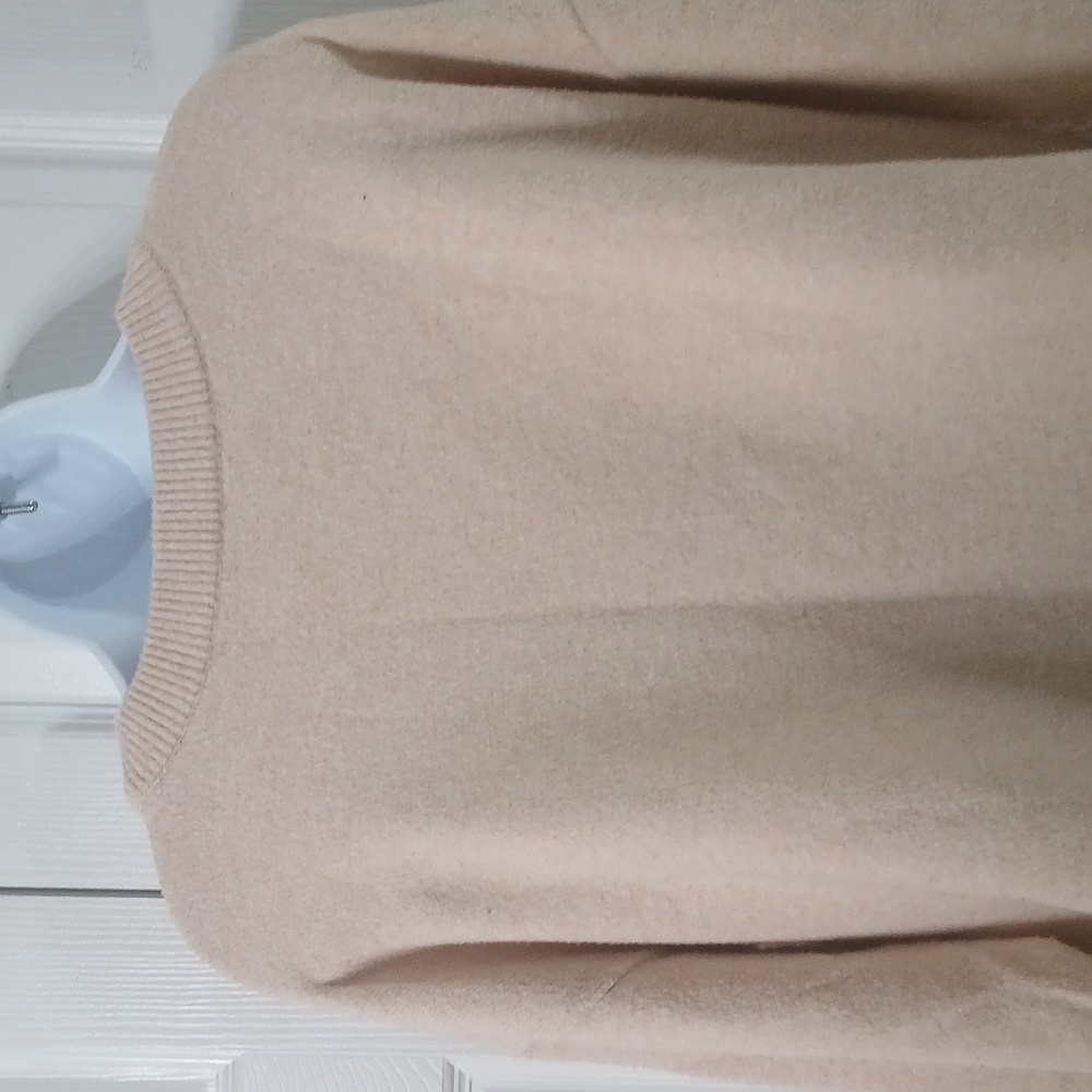 Loft Afgan hound beige camel sweater Sz L EUC - Picture 6 of 8